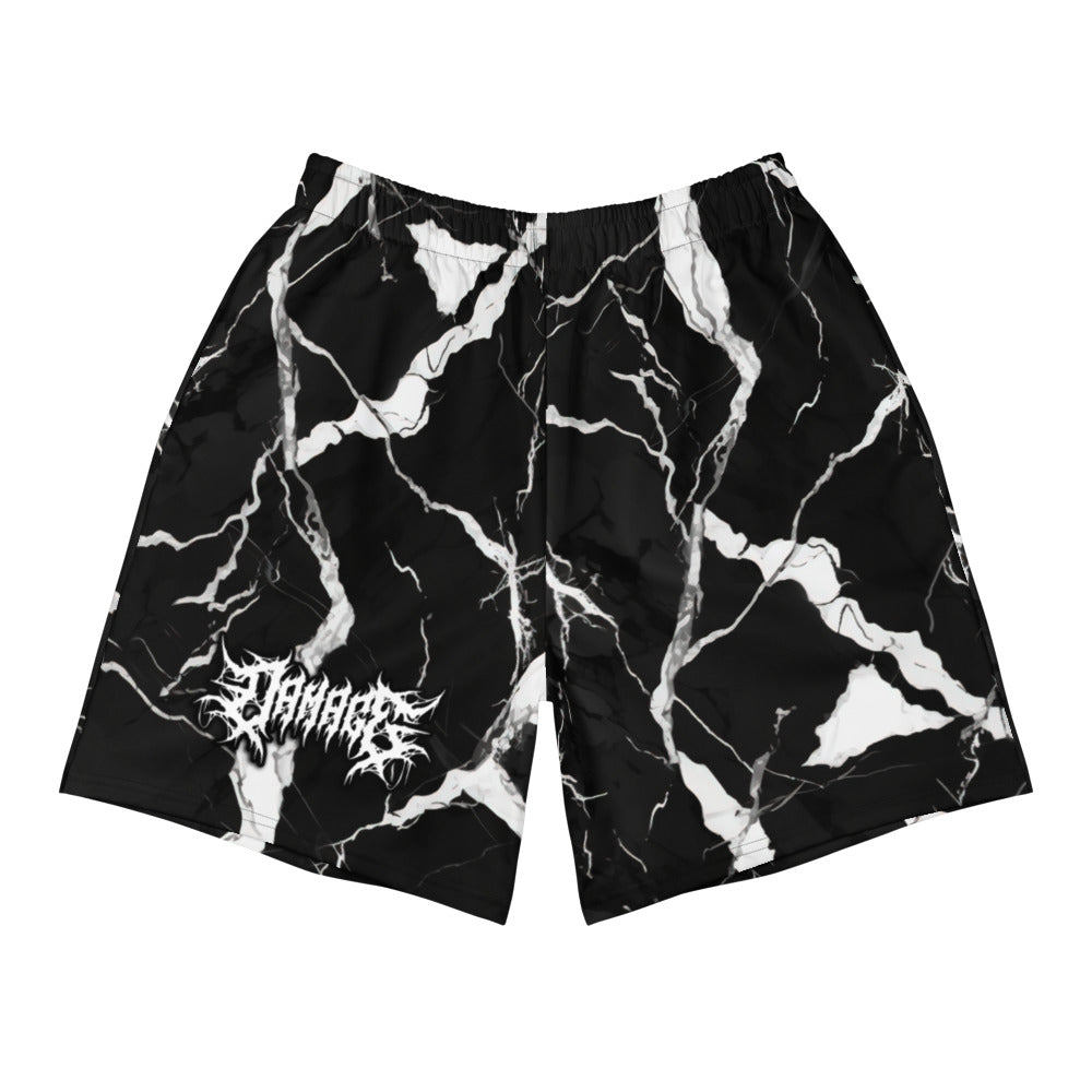 Wrath Black Marble Fight Shorts